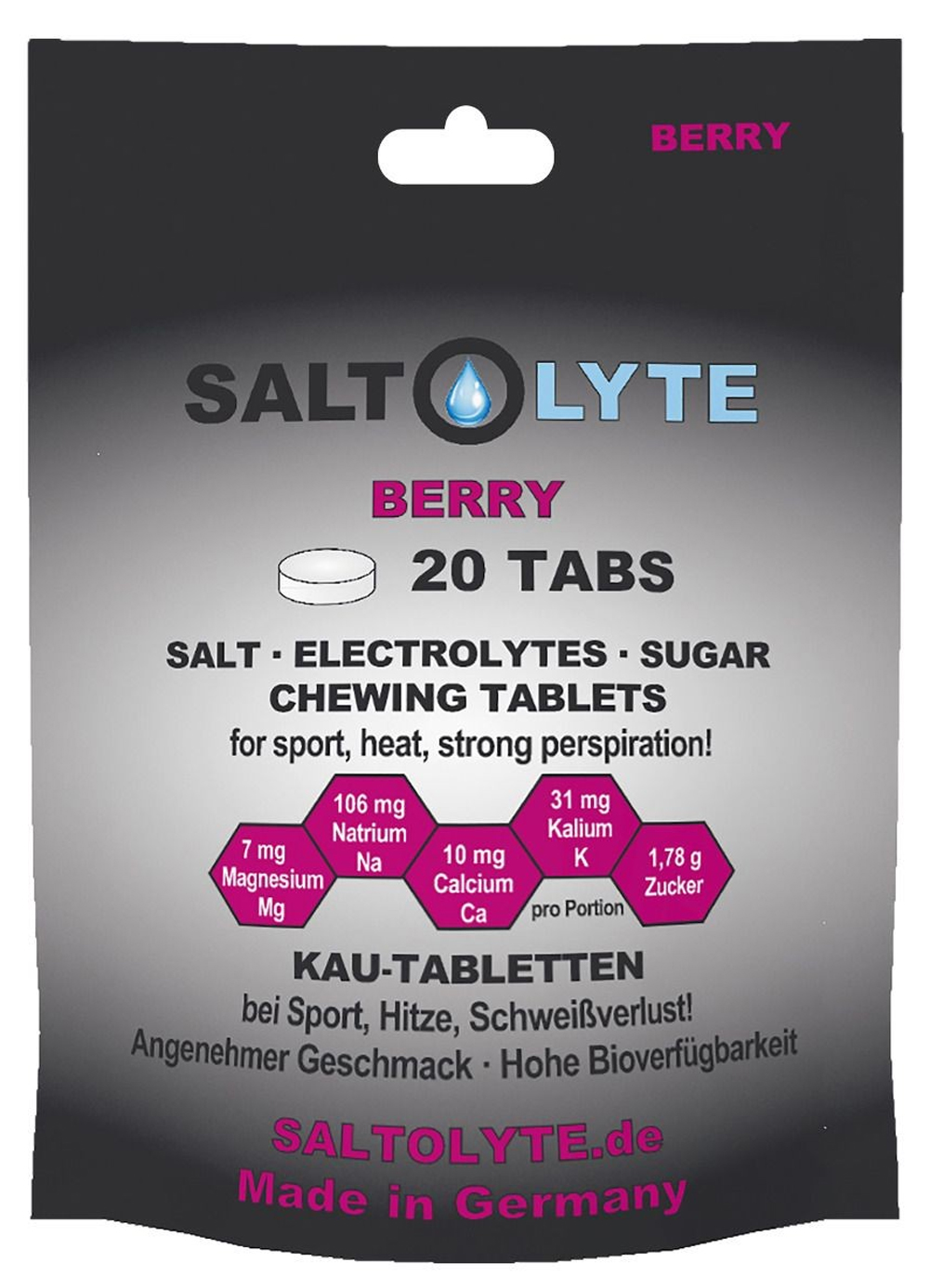 Saltolyte Chewing Tablets Beutel 20 Elektrolyt-Kautabletten