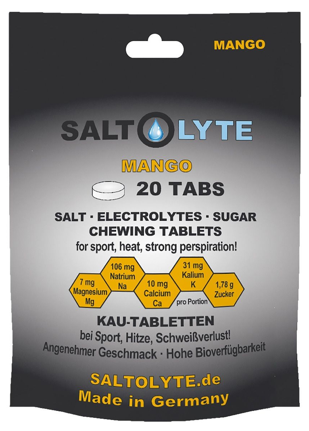 Saltolyte Chewing Tablets Beutel 20 Elektrolyt-Kautabletten