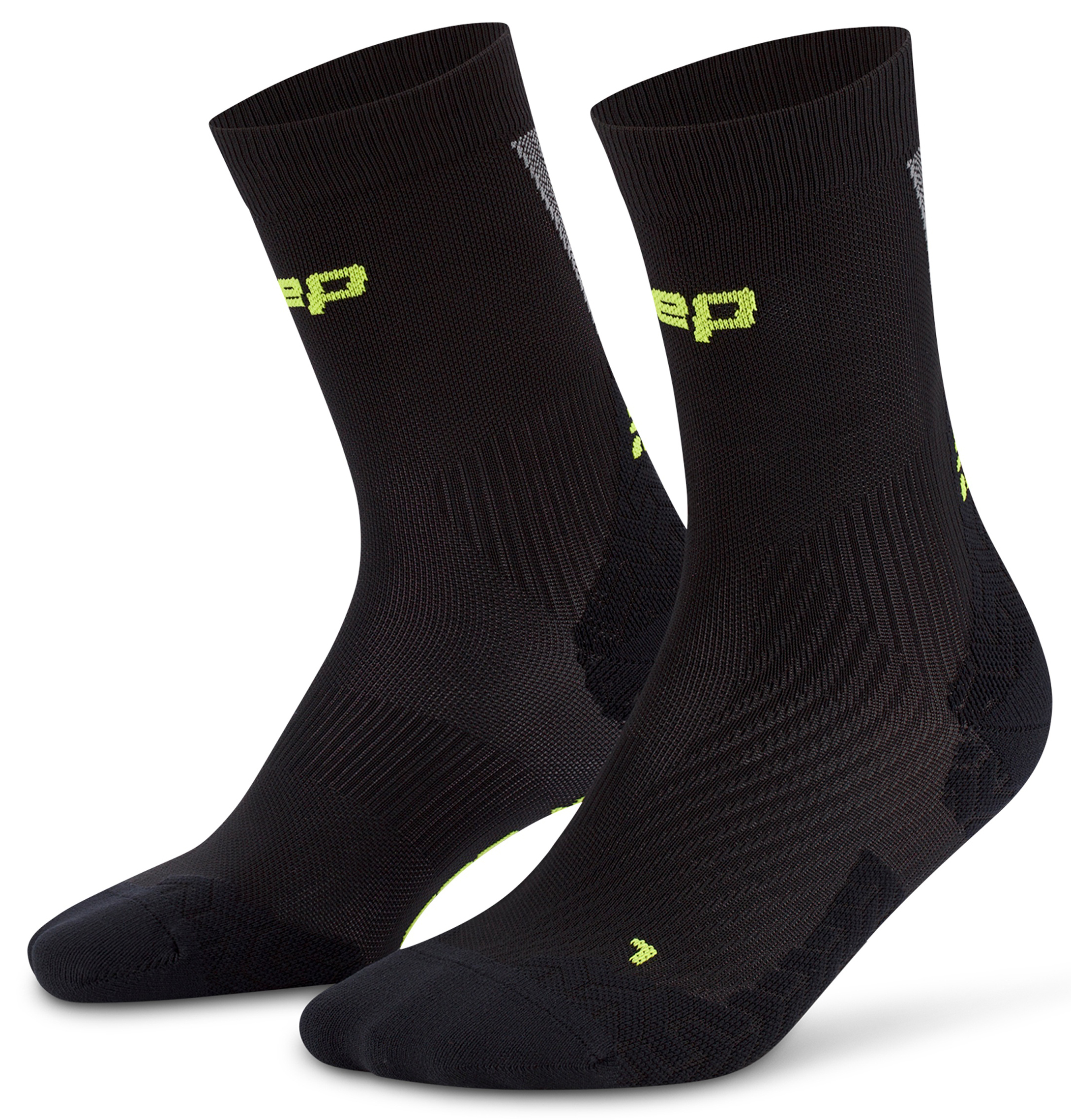 CEP Core Run Ultralight Mid Cut Compression Socks 4.0 Damen Schwarz Grau