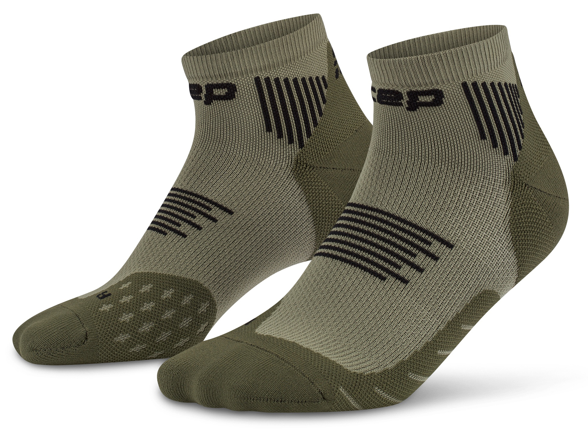 CEP Core Run Low Cut Compression Socks 5.0 Herren Olive