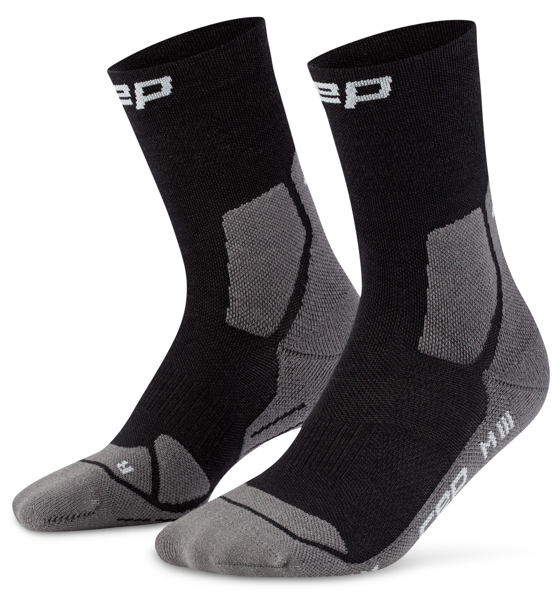 CEP Hiking Light Cushion Compression Mid Cut Socks Herren Schwarz Grau