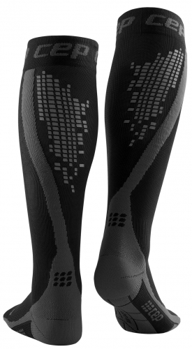CEP Nighttech Run Compression Socks Damen Schwarz/Schwarz