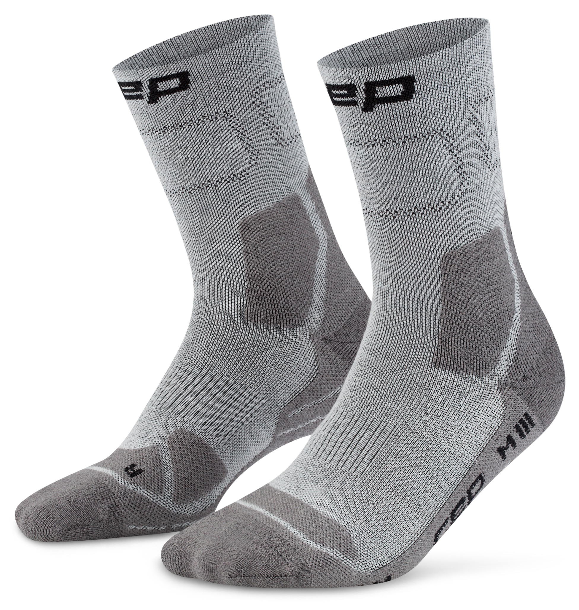 CEP Hiking Light Cushion Compression Mid Cut Socks Herren Grau Dunkelgrau
