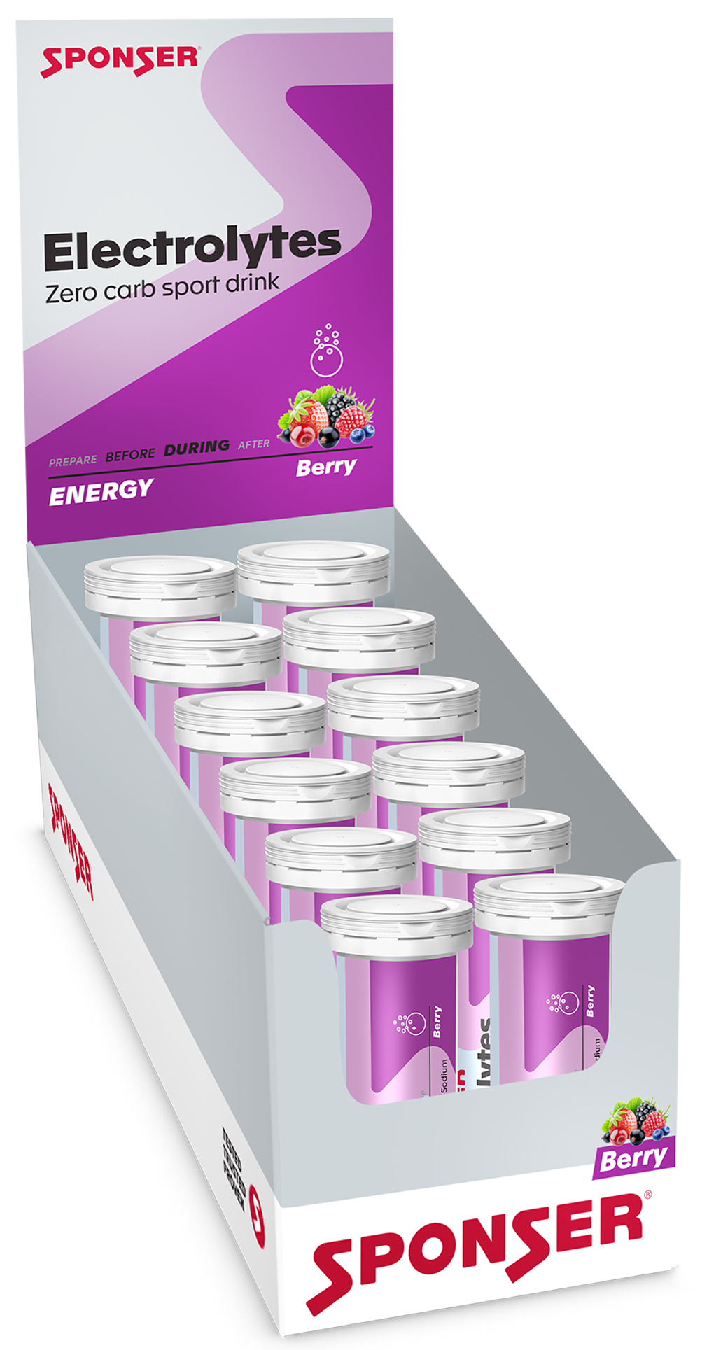 Sponser Electrolytes Zero Carb Sportsdrink Box 12 Röhrchen 45g