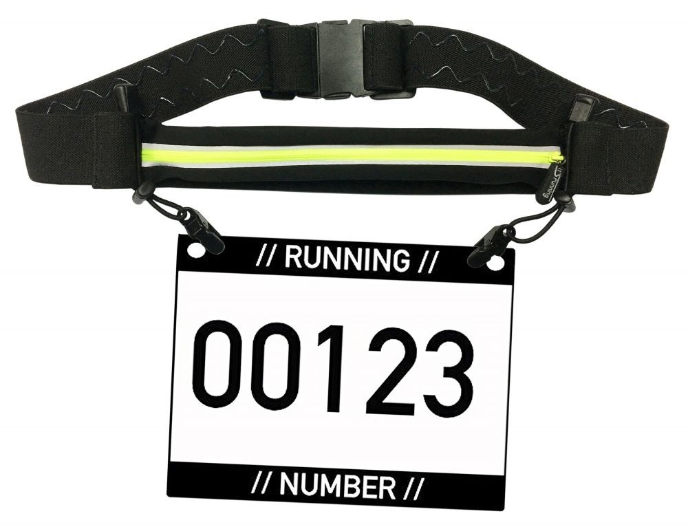 It´s Running Single Race Belt Schwarz Gelb