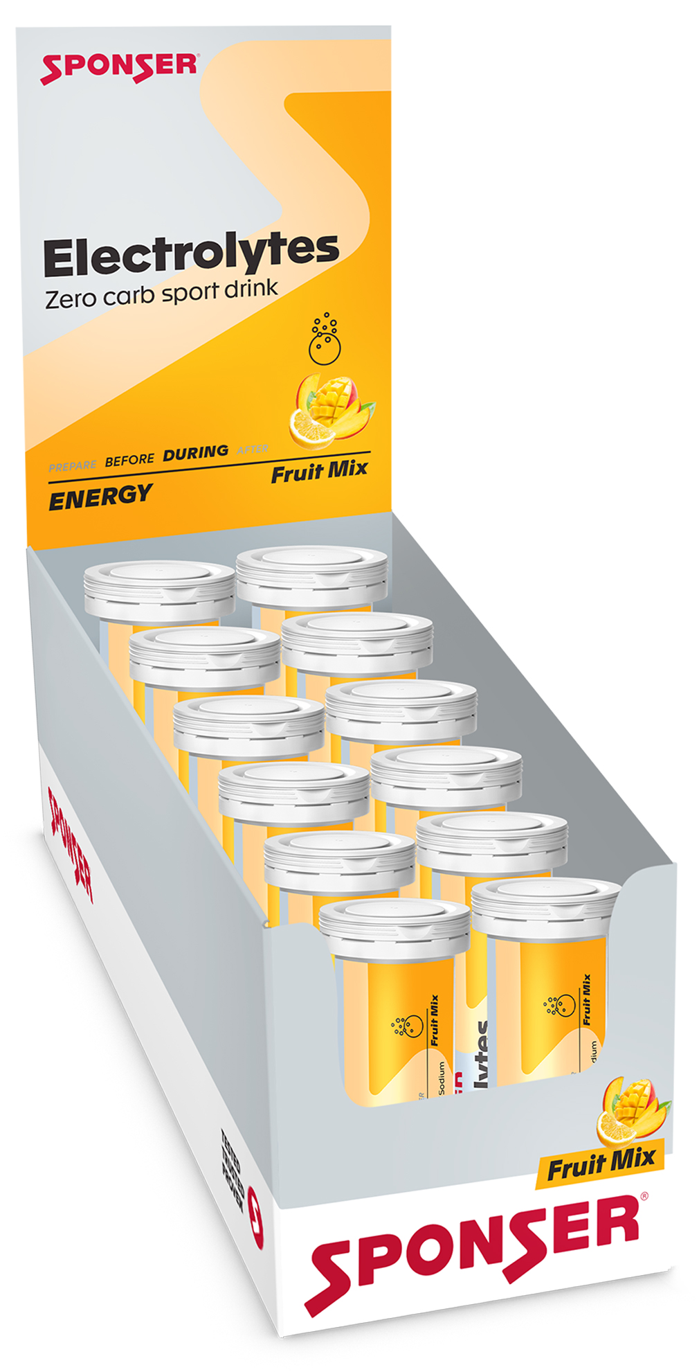 Sponser Electrolytes Zero Carb Sportsdrink Box 12 Röhrchen 45g